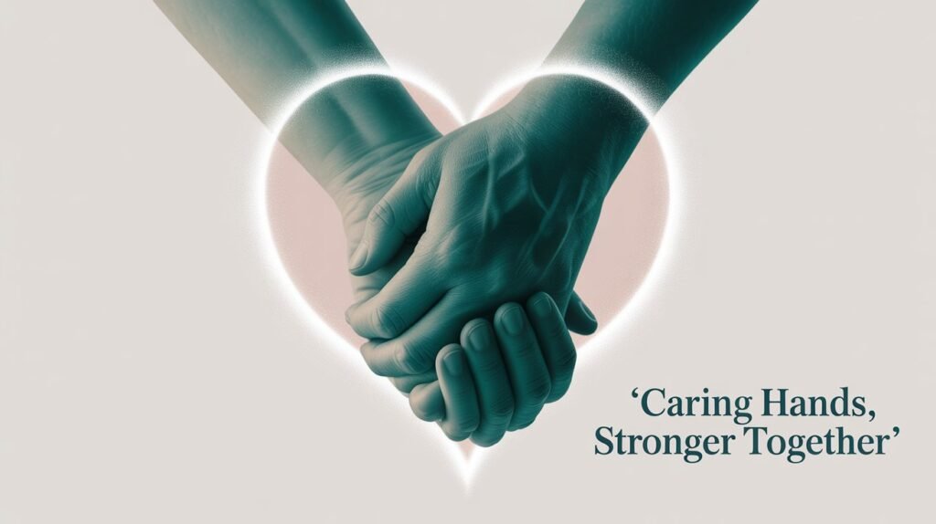 Minimalist symbolic design of supportive hands with a glowing heart – Caregiving 101 Ultimate Guide featured image
