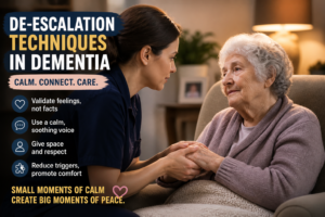 De-escalation techniques in dementia: A compassionate guide to calming agitation and aggression