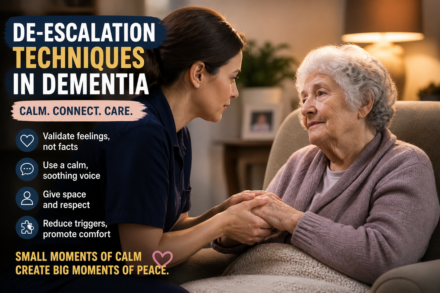 De-escalation techniques in dementia: A compassionate guide to calming agitation and aggression